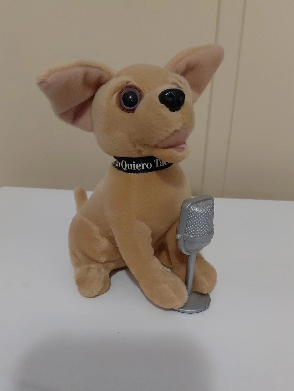 Plush Tan Chihuahua Dog Toy with Microphone